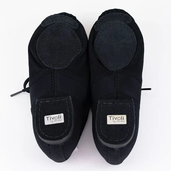 NWT Sansha Black Jazz Shoes Tivoli Canvas JS3 Leather Sole Size 7M - Picture 7 of 15